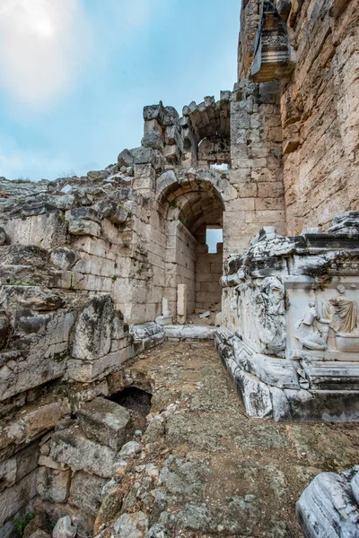 Antalya Turquía Febrero 2018 Perge Ancient City Antalya Turquía Perge — Foto de Stock