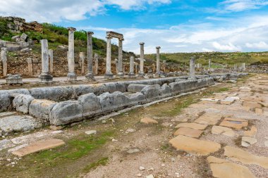 Antalya, hindi. 20 Şubat 2018. Perge Antik Kenti, Antalya - Türkiye. Antalya 'nın 19 km doğusunda yer alan Perge, antik Pamphylia' nın en önemli şehirlerinden biriydi..