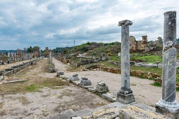 Antalya Turquía Febrero 2018 Perge Ancient City Antalya Turquía Perge —  Fotos de Stock