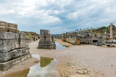 Antalya, hindi. 20 Şubat 2018. Perge Antik Kenti, Antalya - Türkiye. Antalya 'nın 19 km doğusunda yer alan Perge, antik Pamphylia' nın en önemli şehirlerinden biriydi..