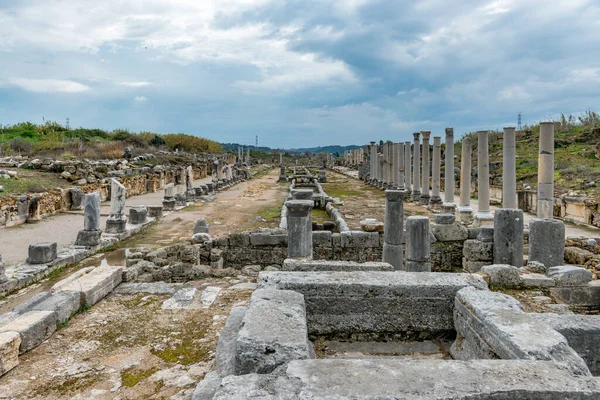 Antalya Turquie Février 2018 Perge Ancient City Antalya Turquie Perge — Photo