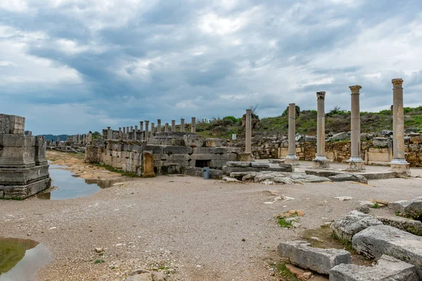 Antalya Turkije Februari 2018 Perge Ancient City Antalya Turkije Perge — Stockfoto