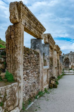 Antalya, hindi. 20 Şubat 2018. Perge Antik Kenti, Antalya - Türkiye. Antalya 'nın 19 km doğusunda yer alan Perge, antik Pamphylia' nın en önemli şehirlerinden biriydi..