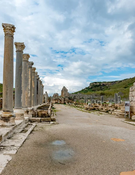 Antalya Turquie Février 2018 Perge Ancient City Antalya Turquie Perge — Photo