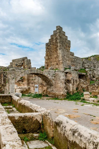 Antalya Törökország 2018 Február Perge Óvárosa Antalya Törökország Perge Antalya — Stock Fotó