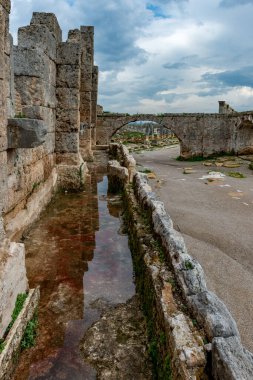 Antalya, hindi. 20 Şubat 2018. Perge Antik Kenti, Antalya - Türkiye. Antalya 'nın 19 km doğusunda yer alan Perge, antik Pamphylia' nın en önemli şehirlerinden biriydi..