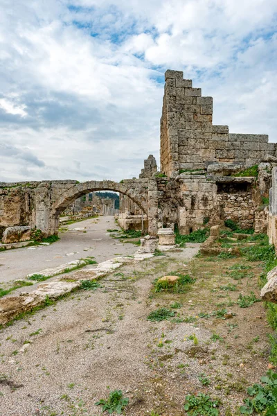 Antalya Törökország 2018 Február Perge Óvárosa Antalya Törökország Perge Antalya — Stock Fotó