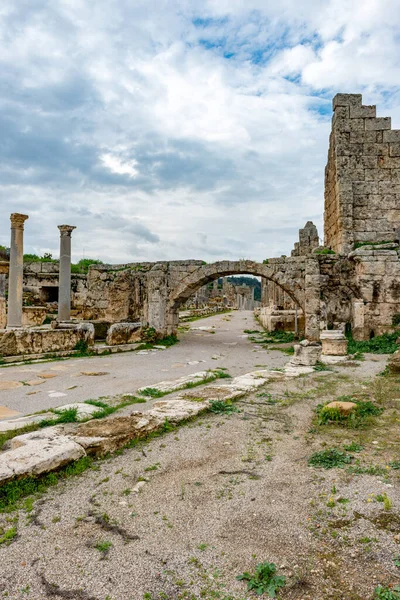 Antalya Turquía Febrero 2018 Perge Ancient City Antalya Turquía Perge — Foto de Stock