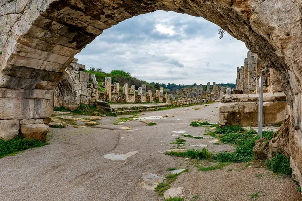 Antalya Turecko Února2018 Perge Ancient City Antalya Turecko Perge Který — Stock fotografie