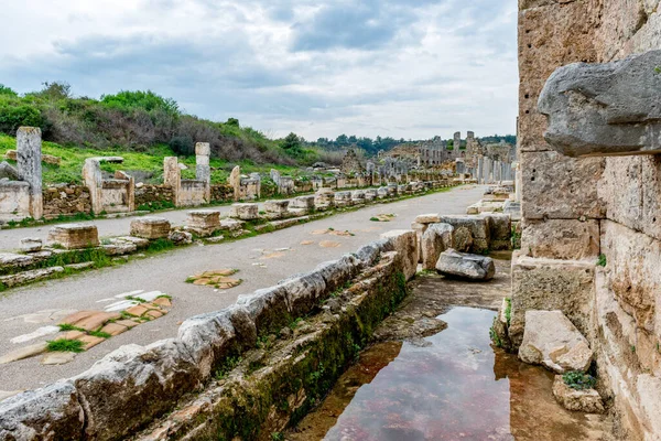 Antalya Turkije Februari 2018 Perge Ancient City Antalya Turkije Perge — Stockfoto