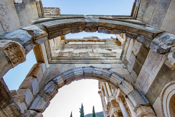 Selcuk Izmir Törökország 2017 December Celsus Könyvtár Ephesus Ősi Városa — Stock Fotó