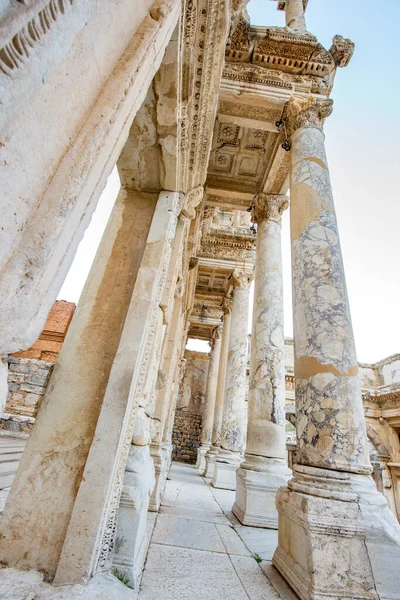 Selcuk Smirne Turchia Dicembre 2017 Biblioteca Celsus Antica Città Efeso — Foto Stock