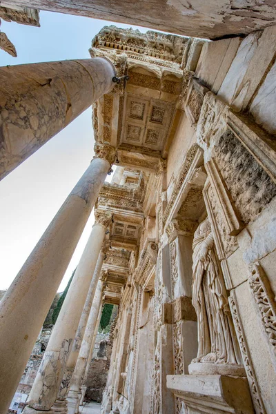 Selcuk Izmir Turkiet December 2017 Celsus Biblioteket Efesos Forntida Stad — Stockfoto