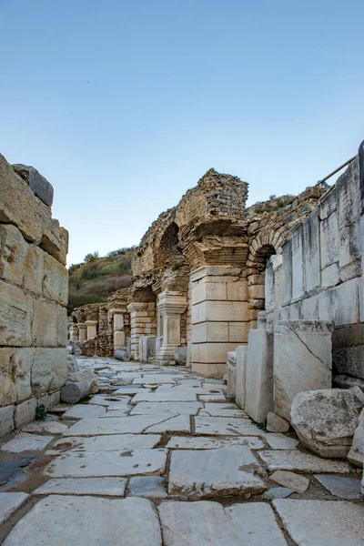 Selcuk Smirne Turchia Dicembre 2017 Biblioteca Celsus Antica Città Efeso — Foto Stock