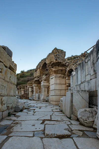 Selcuk Σμύρνη Τουρκία Δεκεμβρίου 2017 Βιβλιοθήκη Σέλσους Αρχαία Πόλη Της — Φωτογραφία Αρχείου