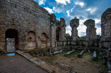Antalya, hindi. Şubat 04, 2018. Perge Antik Kenti, Antalya - Türkiye.