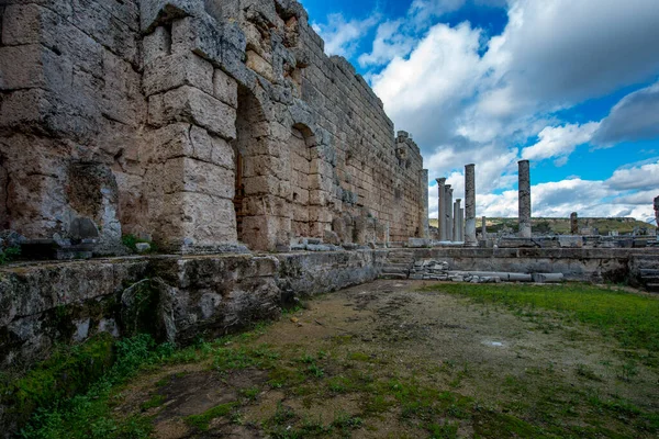 Antalya Turchia Febbraio 2018 Perge Ancient City Antalya Turchia — Foto Stock