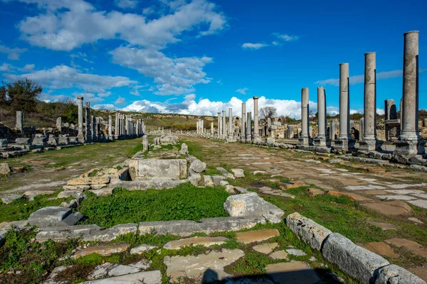 Antalya, hindi. Şubat 04, 2018. Perge Antik Kenti, Antalya - Türkiye.