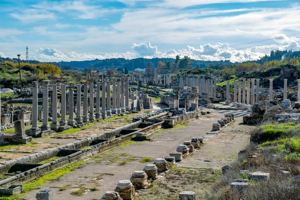 Antalya Turquía Febrero 2018 Perge Ancient City Antalya Turquía —  Fotos de Stock