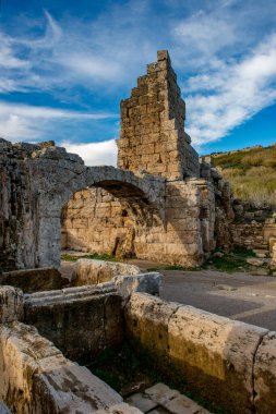 Antalya, hindi. Şubat 04, 2018. Perge Antik Kenti, Antalya - Türkiye.