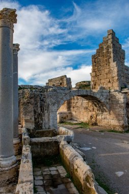 Antalya, hindi. Şubat 04, 2018. Perge Antik Kenti, Antalya - Türkiye.