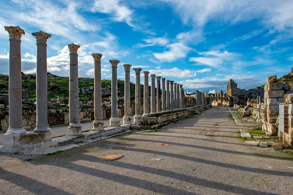 Antalya Törökország 2018 Február Perge Ókori Város Antalya Törökország — Stock Fotó