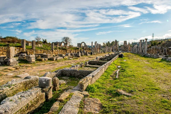 Antalya Turkije Februari 2018 Perge Ancient City Antalya Turkije — Stockfoto