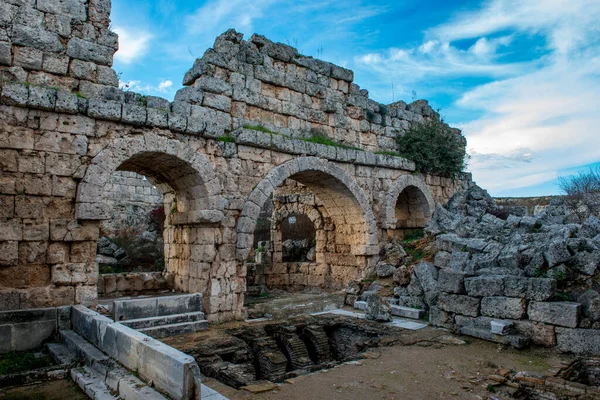 Antalya Turquía Febrero 2018 Perge Ancient City Antalya Turquía —  Fotos de Stock