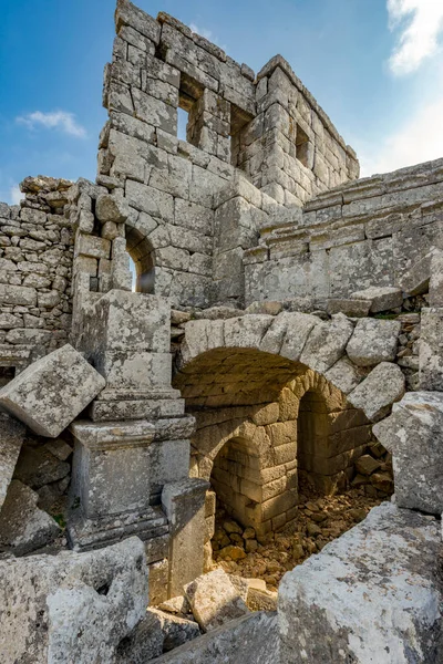 Antalya Turquie Décembre 2017 Amphithéâtre Termessos Ancienne Ville Antalya Turquie — Photo