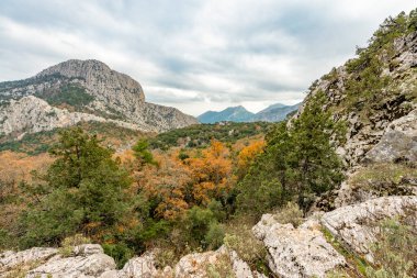 Antalya, hindi. 21 Aralık 2017. Antalya 'nın Termessos Antik Kenti' ndeki amfi tiyatro - Türkiye. Termessos, Antalya 'nın 30 km kuzeybatısındaki bu yükselen dağ zirveleri, Türkiye' nin başlıca ilgi alanlarından biri.,