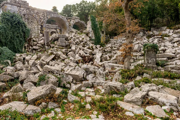 Antalya Turchia Dicembre 2017 Anfiteatro Nella Città Antica Termessos Antalya — Foto Stock