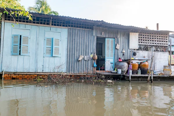 Mercado Saques Rio Mekong Perto Cidade Can Tho Delta Mekong — Fotografia de Stock