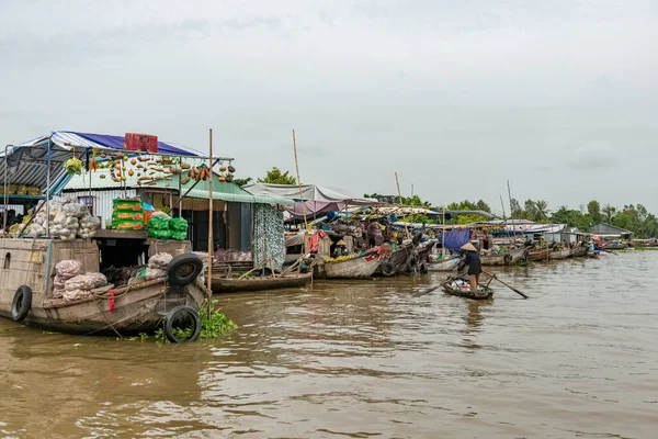 Diciembre 2015 Puede Tha Vietnam Mercado Saqueo Río Mekong Cerca — Foto de Stock