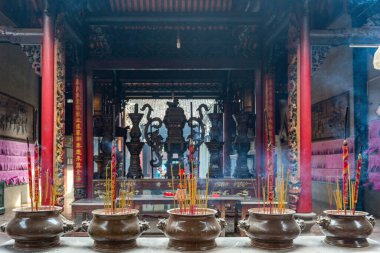 Saygon, Vietnam. 18 Aralık 2015. Cholon 'daki Ong Bon Pagoda (Çin Mahallesi), Ho Chi Minh Şehri - Vietnam.