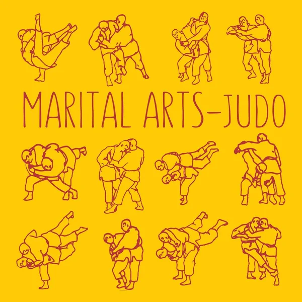 Judo poses martial arts sport