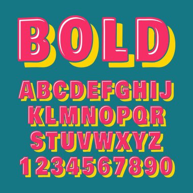 Alfabe tasarım vektör toplama el işi