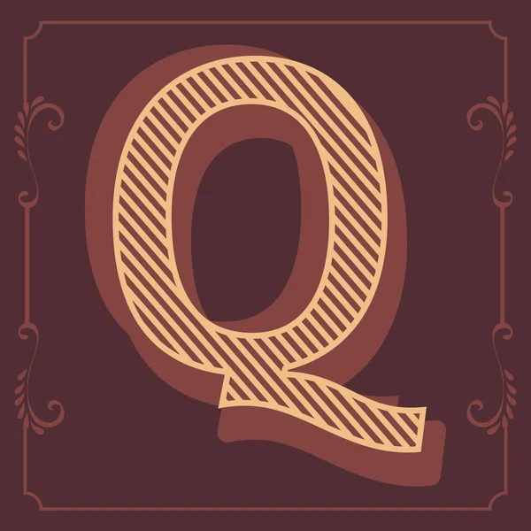 Буквы привлекательные винтажные векторные дизайнерские полосы алфавит — стоковый вектор