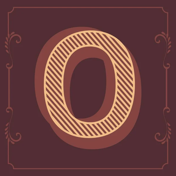 Lettere attraente stile vettoriale vintage strisce alfabeto — Vettoriale Stock