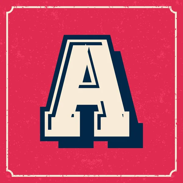 College cheerleader style amerikanisch vintage font — Stockvektor