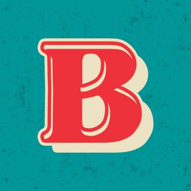 Vintage kalın vektör tasarım alfabesi