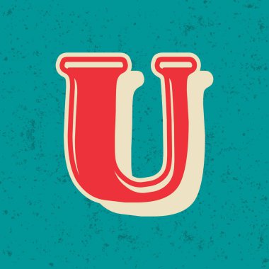 Vintage kalın vektör tasarım alfabesi