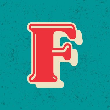 Vintage kalın vektör tasarım alfabesi