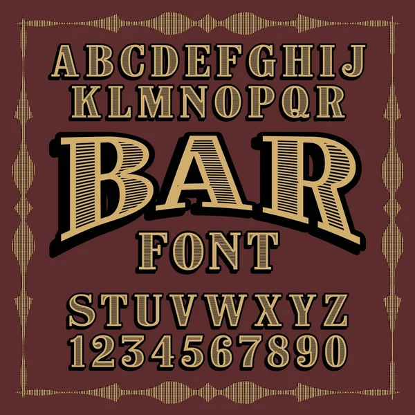 Diseño del alfabeto hecho a mano vector vintage — Vector de stock