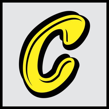 Alfabe tasarım vektör toplama el işi