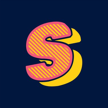 Alfabe tasarım vektör toplama el işi