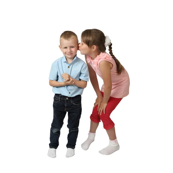 Girl is going to kiss boy — Stock Photo, Image