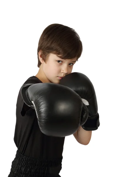 Nastoletni chłopiec boks — Zdjęcie stockowe