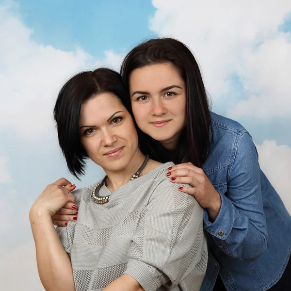 Moeder met dochter portret — Stockfoto