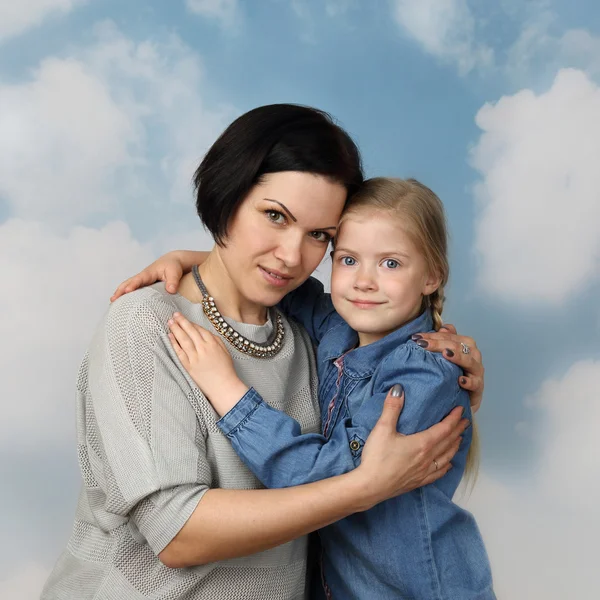 Anne ile kızı portre — Stok fotoğraf