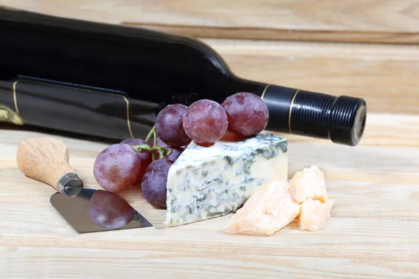 Grape, cheese and wine